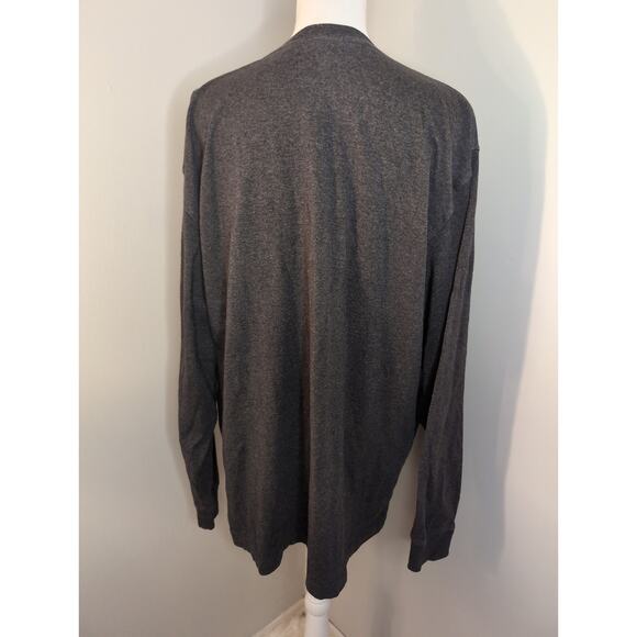 Men's Carhartt original fit outdoor gray LG long sleeve orange logo shirt - Picture 3 of 8